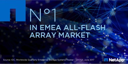 .<a href="/NetAppEMEA/">NetApp EMEA</a> is No. 1 in the #AllFlash Array market according to <a href="/IDC/">IDC</a> numbers! Find out more here: bit.ly/2rvL2o4