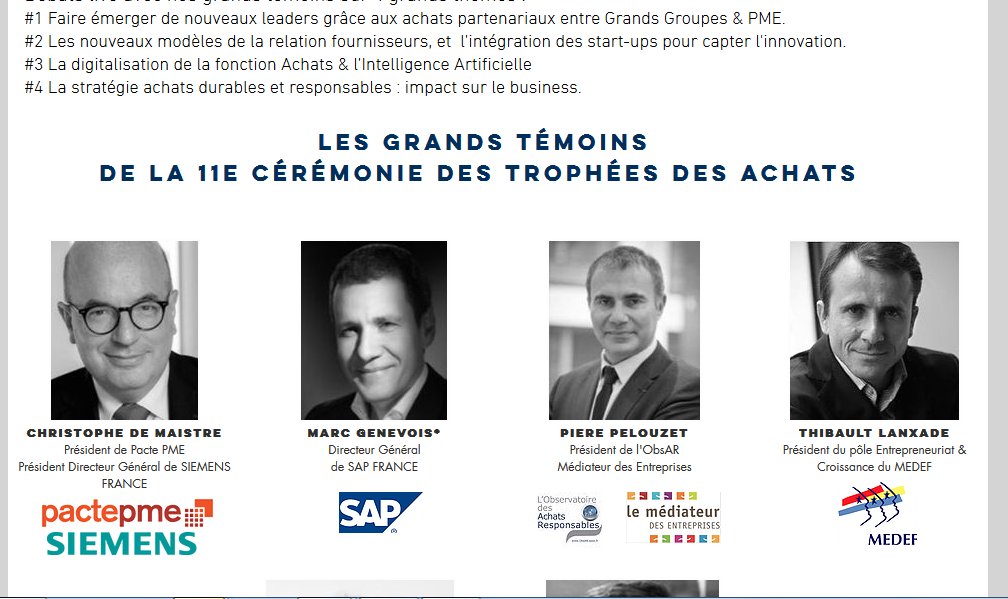 Ce soir @Trophees_Achats #ObsAR #Médiation #AchatsResponsables  <a href="/PactePME/">Pacte PME</a> avec <a href="/LanxadeT/">Lanxade Thibault</a> <a href="/CdeMaistre/">ChristophedeMaistre</a> <a href="/MarcGenevois/">Marc Genevois 🇺🇦</a> ow.ly/napV30cADmB