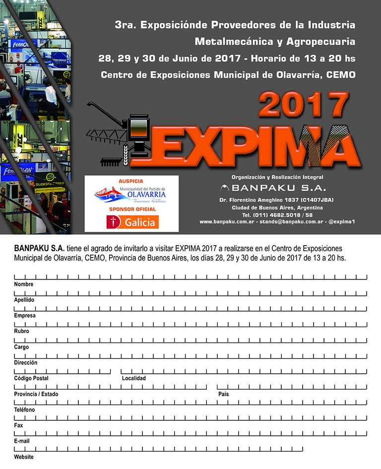expima1's tweet photo. La próxima semana comienza la tercera edición de #EXPIMA en el #CEMO de #Olavarría
Te esperamos el 28, 29 y 30 de Junio de 13 a 20 hs. https://t.co/tySVxL2XLu