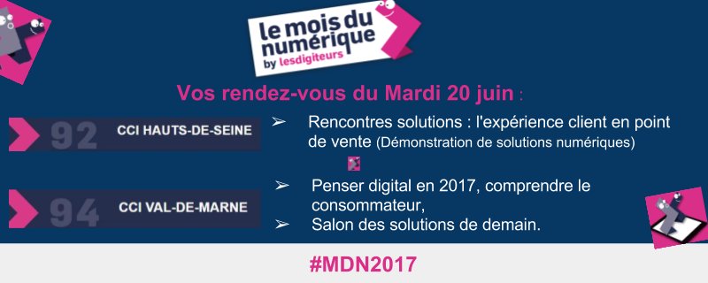 CCI_Paris_IdF's tweet image. L’enjeu de la digitalisation pour optimiser sa #relationclient. Vos rdv #MDN2017 @CCI_92 et @CCI94 lesdigiteurs.fr/actualites/foc… @lesdigiteurs