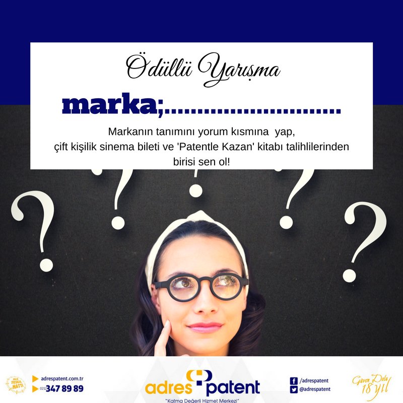 adrespatent's tweet photo. ❗️Ödüllü #Yarışma Başlıyor! 🙂
 Şİmdi  #Marka etiketi ile markanın tanımını yapın.Siz de katılın, kazanın.
 Detaylar👉 https://t.co/AgxJ4HXHPx https://t.co/AYuNkyka8t