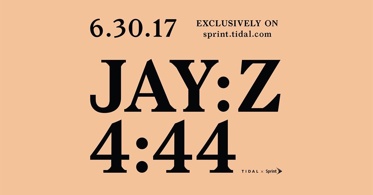 For the connoisseurs of fine rhyme... '4:44' by @S_C_ on @TIDALHiFi 6/30 #TIDALxSprint