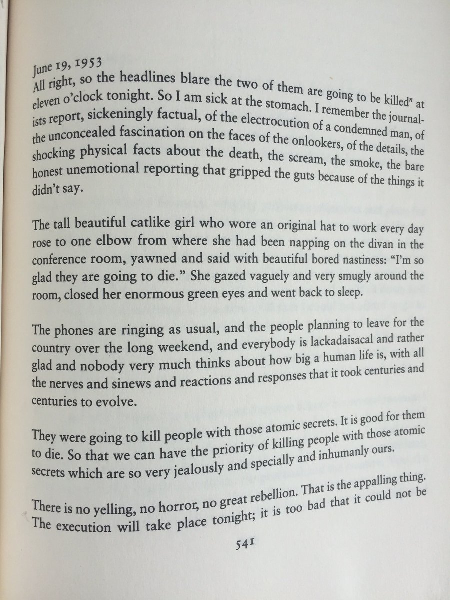 kjavadizadeh's tweet photo. "It was a queer, sultry summer." 64 years ago today, Plath wrote in her journals about the imminent execution of Julius and Ethel Rosenberg. https://t.co/il7FYOQiFa