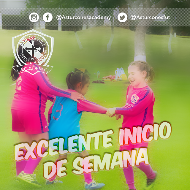 Así de felices iniciamos la semana #VamosAsturconcitas #VamosAsturcones 🏆👏😊