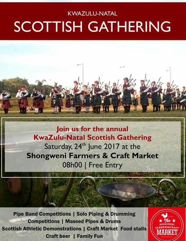 TDGFuller's tweet photo. #1MedPipeBand will be in competition at KwaZulu-Natal Scottish Gathering, Saturday 24 June @ShongweniMarket starting at 9... See u there!! https://t.co/uG6aSxWFzc