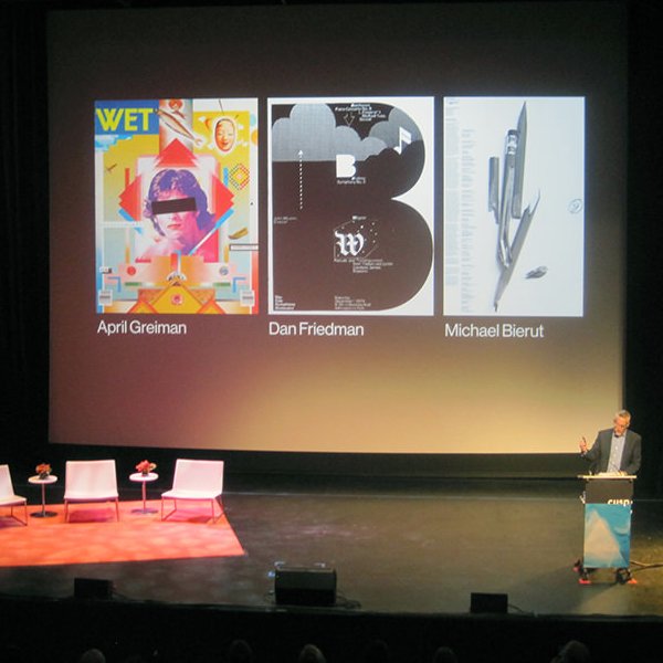 designfeast's tweet photo. 📷: Pioneering #GraphicDesign with #DanFriedman, highlighted by @HowardBelk, @CuspConference 2015. 10th #CuspConference this year! cc: @ChiDM https://t.co/qQDIODNATH