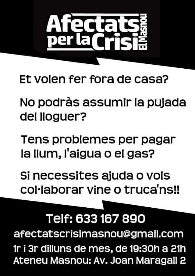 afectatscrisi's tweet photo. Dilluns 26 a les 19,30h punt informació Avinguda Joan Maragall,2
Volem un Masnou per viure'l.
#NoEnsFaranFora https://t.co/WbPxLZFj3d
