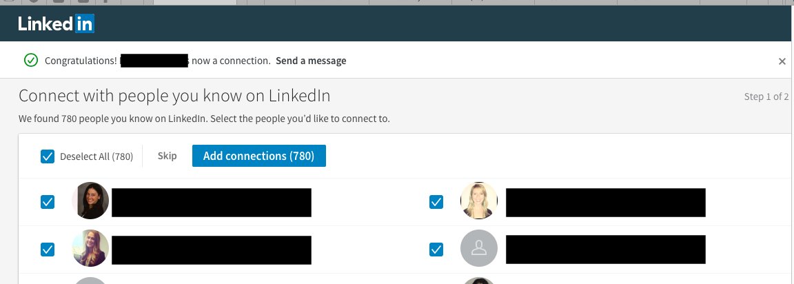 AMichaelCohn's tweet image. .@LinkedIn, I&apos;ve skipped this 3x but still get it every few visits. An error, or are you just hoping I&apos;ll misclick one day? #darkpatterns