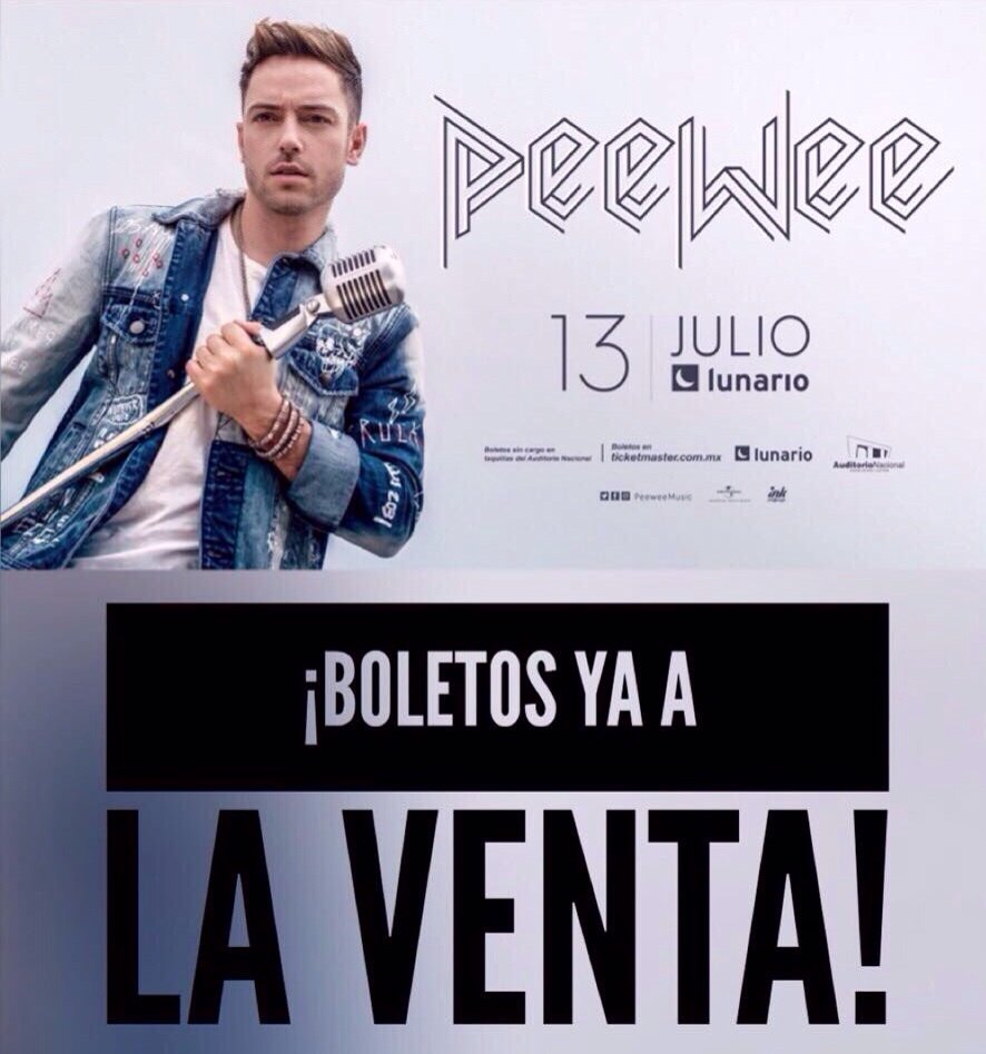 Amigos no se pueden perder a <a href="/PeeWeeMusic/">PeeWee</a> este 13 de Julio en <a href="/LunarioMx/">Lunario</a> ofreciendo un gran show compren sus boletos
