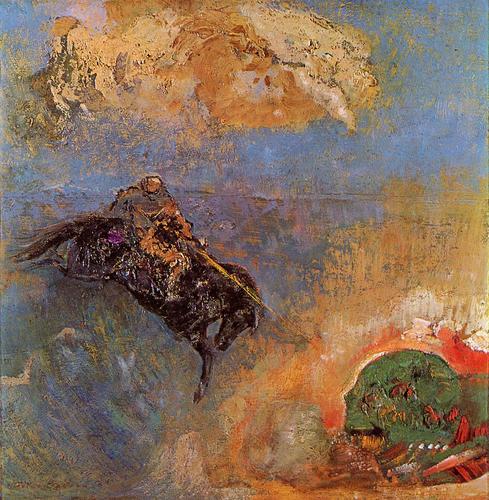 redonart's tweet photo. Roger and Angelica #symbolism #redon https://t.co/Uxaan0eyYi