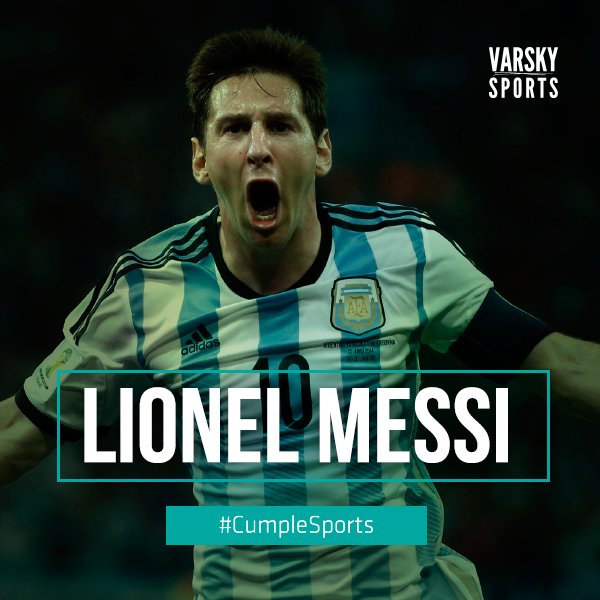 De chiquito, sufría porque no crecía. Hoy, es el más grande de todos. #CumpleSports Lionel Messi. Celebra el fútbol!