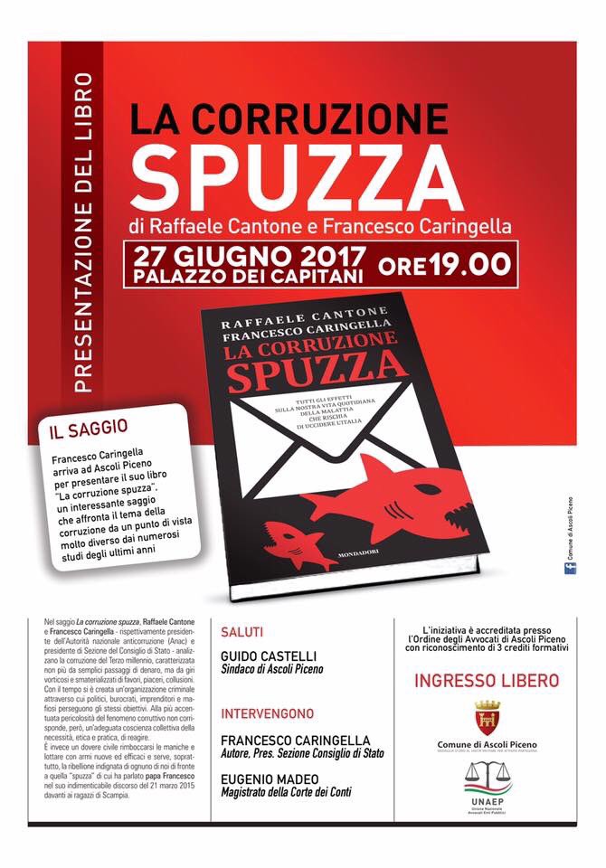 PresidenteUnaep's tweet photo. #UNAEP e @comuneAp il 27 giugno parlano di quanto #spuzza la #corruzione @idanicotra @raffcantone https://t.co/UYPuVfdsRo