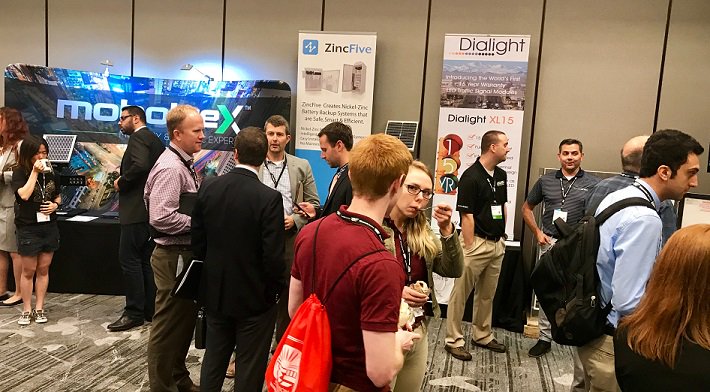 Conference attendees visiting booths during <a href="/MWITE_2017/">MWITE2017</a> with <a href="/zincfiveinc/">ZincFive, Inc.</a> <a href="/Dialight/">Dialight</a> @Availedtech