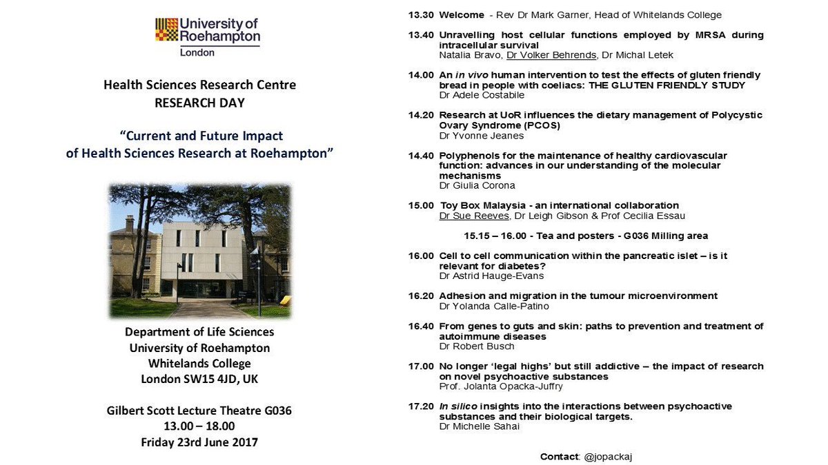 UoR_LifeScience's tweet photo. Health Science research day this Friday, free event all welcome #nutrition #neuroscience #cellbiology #microbiology #immunology https://t.co/JC2CuEhliH