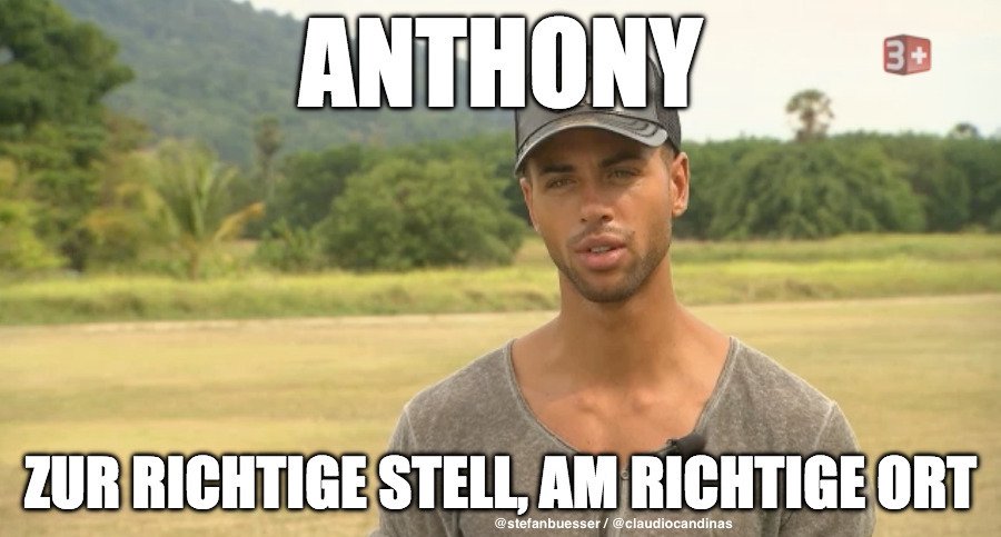 Gebt diesem Mann eine Kampagne, eine TV-Show, einen Staat!!!! #TeamAnthony #DieBachelorette