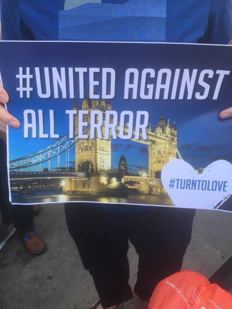 Freedland's tweet photo. Poster being handed out here at #FinsburyPark. Vigil due to start soon https://t.co/IUDzH0OEQu