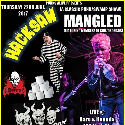 Thursday Bleeders! We fill your ears with our runny red fluid!
<a href="/hareandhounds/">Hare & Hounds Birmingham</a> #horrorpunk #punk