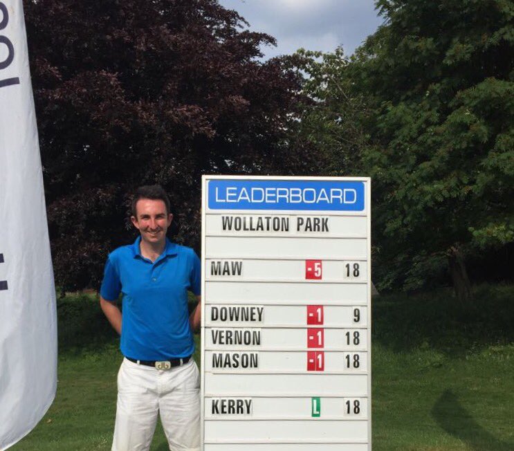 Theeagletour's tweet image. Here is our winner @JamesMaw1989 after a stunning 66 at the wonderful Wollaton Park, bravo 🏌🏌🏆🏆