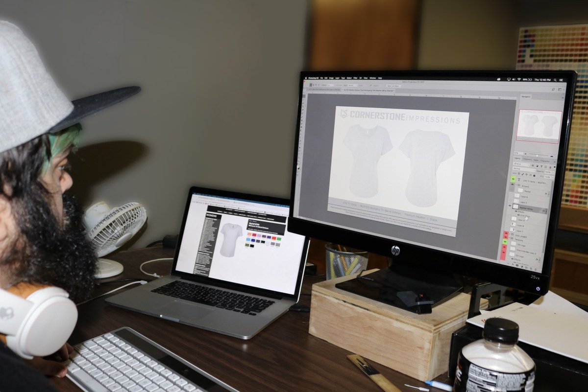 csimpressions's tweet photo. Graphic designer at work👀 it all starts with a blank tee #tshirtdesign #graphicart #graphicdesign https://t.co/NxNUovB2Zc