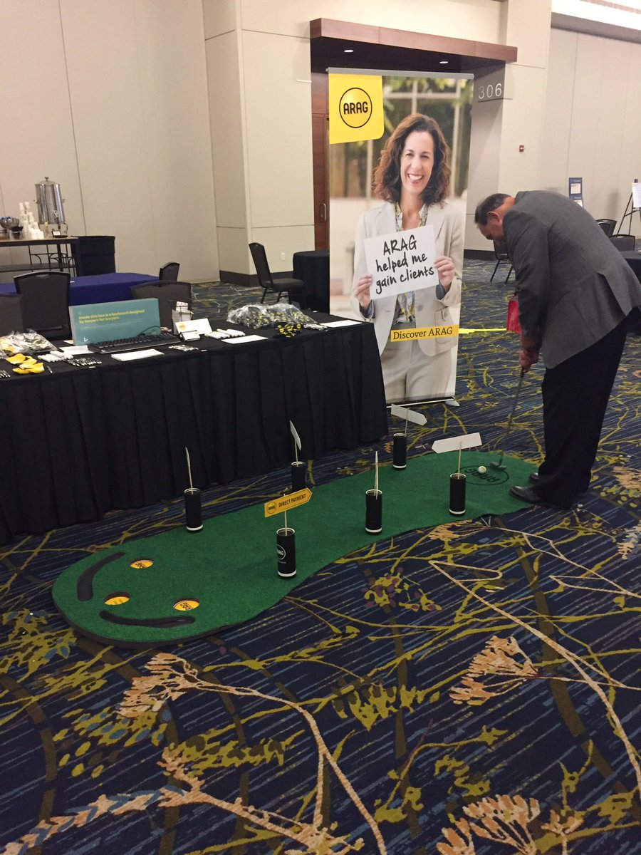 HaleyBohlmann's tweet photo. Come learn how to tee up more clients for your firm at @ARAGlegal booth @iowabar at #ISBA2017 https://t.co/G9qAXfL4dy