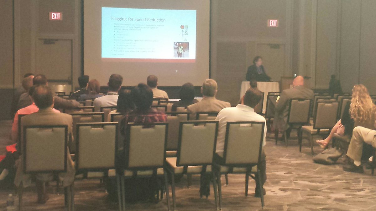 Driven past a work zone lately? Attendees learning about speed reduction methods in the Work Zone Speed Management session. #mwite2017