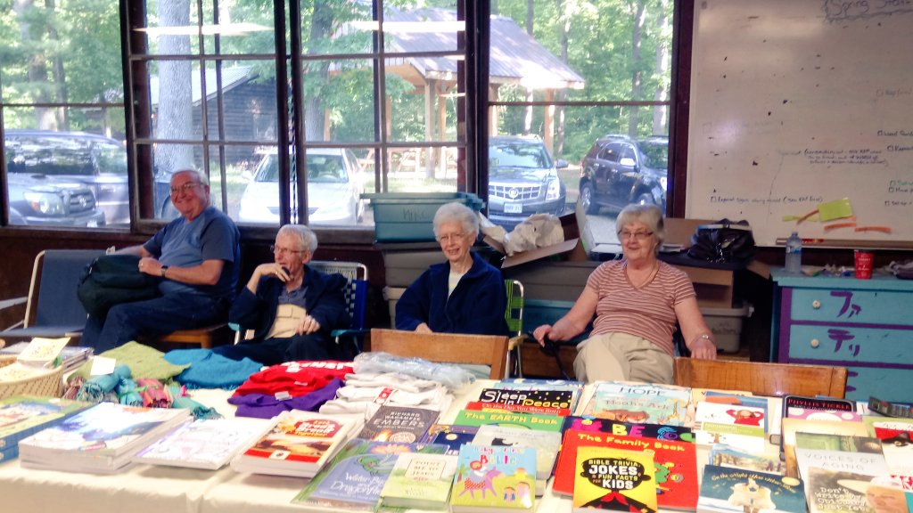 Book display at Middlesex UCW Camp Kee Mo Kee day!