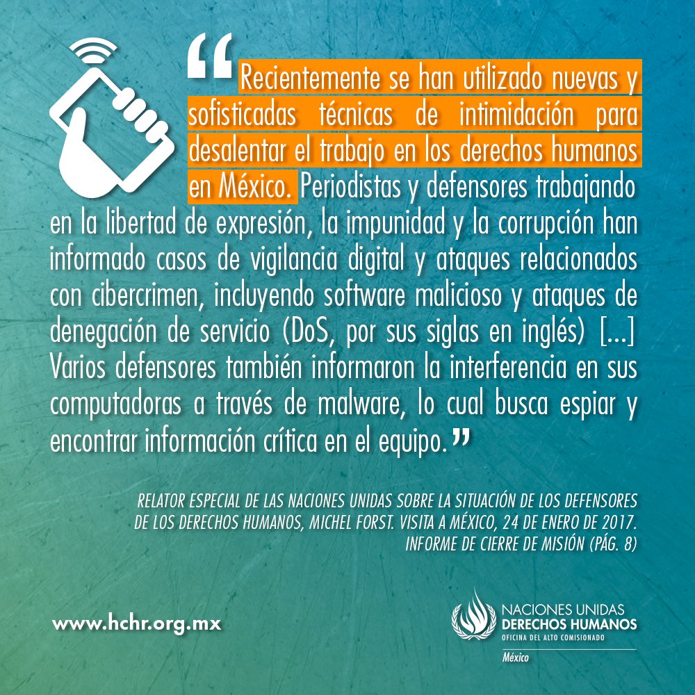 "Recientemente se han utilizado nuevas [...] técnicas de intimidación p/desalentar el trabajo en los #DDHH en Mx" > bit.ly/2k07Bk8
