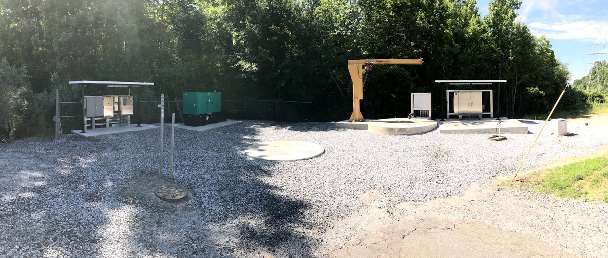 ClementsElec's tweet image. Check out this sleek looking pump station we recently finished called Peters Creek Pump Station in Spartanburg! We're suckers for stainless!