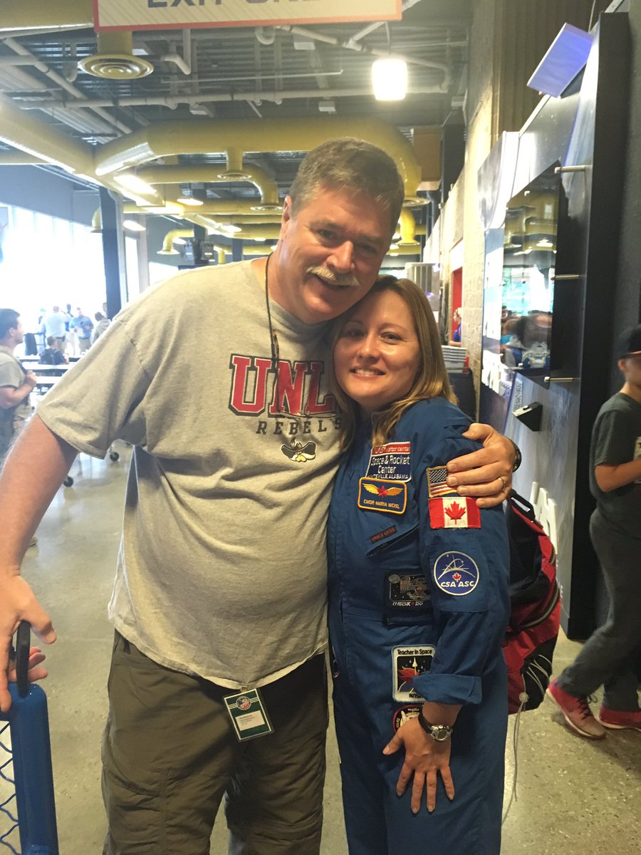 CDNSpacegal's tweet photo. Look who I found at Space Camp ! @TimWerbrich who was getting his little #STEMnauts excited about learning #dream big awesome 2 see u again https://t.co/vJOcf8dJF2