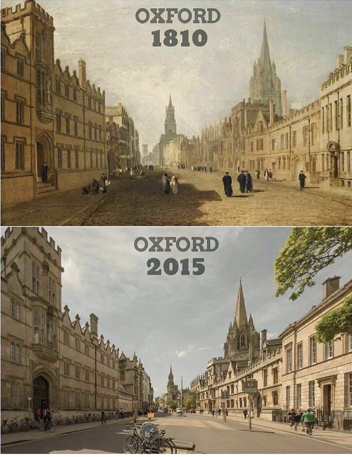 ILBERORTAYLIGSU's tweet photo. 1810-2015 - Oxford.
İki resim arasında 205 yıllık farkı bulun? Bulamazsınız çünkü yok!Tarihe saygı! https://t.co/LGoxvQcJIZ