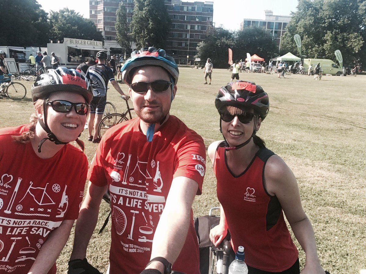So yesterday <a href="/beckywebb79/">Becky Webb</a> and I completed the #London2Brighton Bike Ride - 54 miles in 30 degree heat! #BritishHeartFoundation