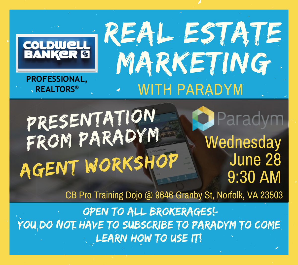 CBProRealtors's tweet photo. Sign up here! https://t.co/R1oUZ3TIrV
Space is Limited! Open to ALL agents in #HamptonRoads
@ParadymEdge #CBProKnows #AgentMarketing https://t.co/oJRH4vYnni