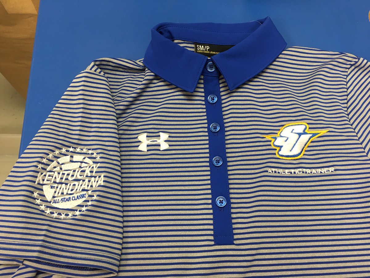 PhoenixPrintLou's tweet photo. #Nice #collared #underarmor #shirts for @SpaldingU! Spalding University had their #annual #allatar #classic https://t.co/ztUQmXxtqQ