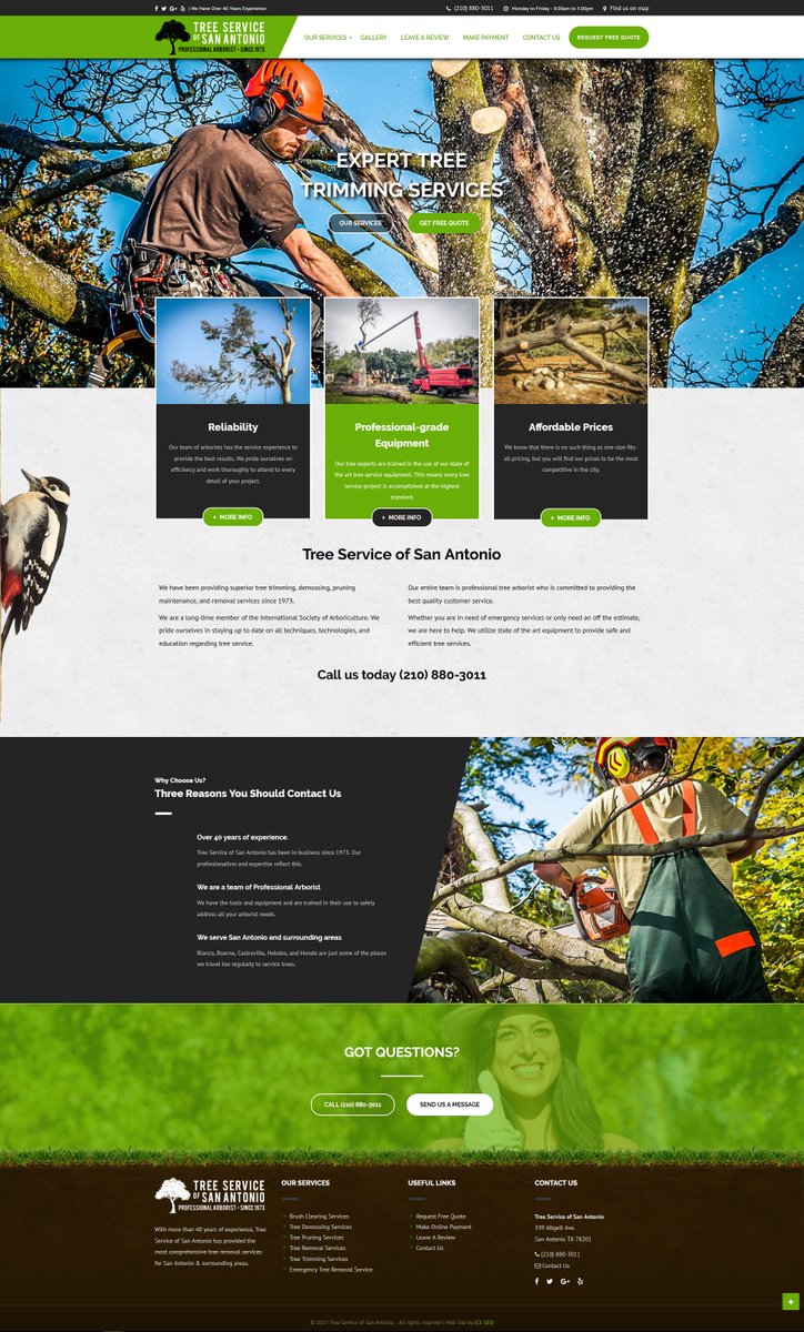 JCESEOExpert's tweet photo. New website for the good folks at Tree Service of San Antonio. #websitedesign #jceseo https://t.co/nFfWUnMlzY https://t.co/FaO0RaimCc