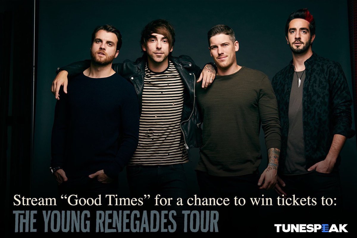 AllTimeLow's tweet photo. Stream to enter to win tickets to The Young Renegades Tour plus a signed setlist! You can enter each day! Details at https://t.co/2JDjJJlVLS https://t.co/aQgzCetu7h