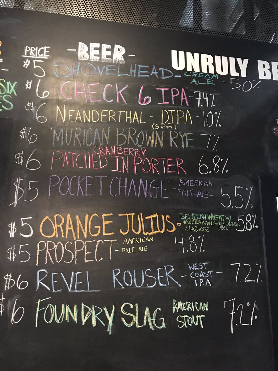Today's taplist. Get our 10% ABV Neanderthal DIPA while it's still here!