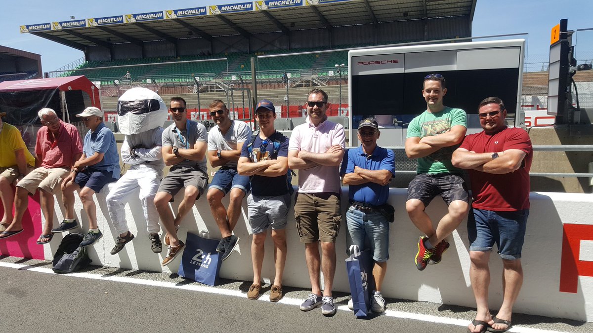 bigdalparky's tweet photo. Stag do at le mans pit Lane walk #24LeMans #24HoursofLeMans #stag https://t.co/JGKiltRLnj