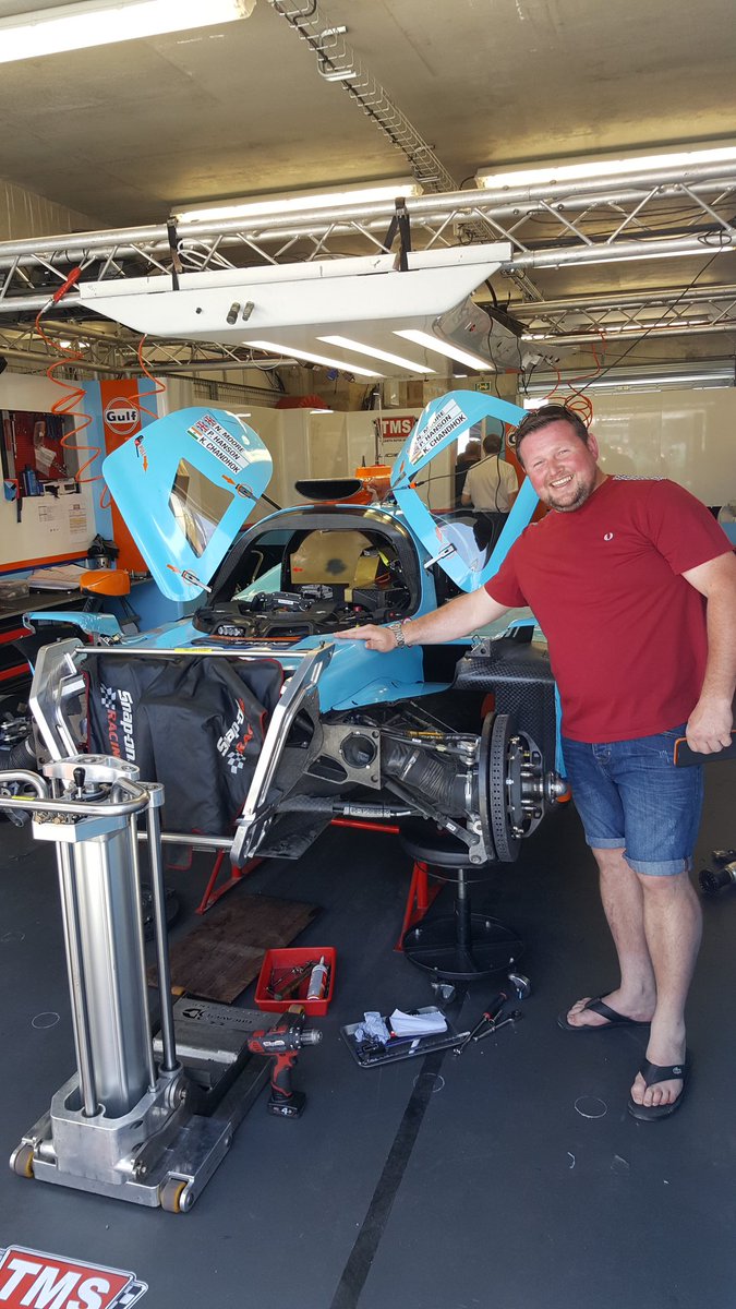bigdalparky's tweet photo. In the garage #TMSMOTORSPORT #LeMans24 #24LeMans #24HoursofLeMans https://t.co/Rf7ZvBbHkk