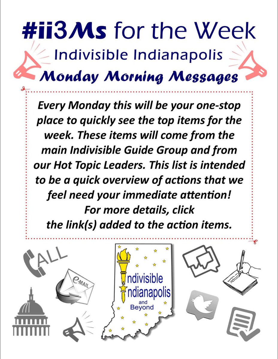 Indivisible_IND's tweet photo. Better late than never! Here's our #ii3Ms! #TheResistance #Indivisible_IND #NoBanNoWallsNoRaids https://t.co/TJJPbFGHkc