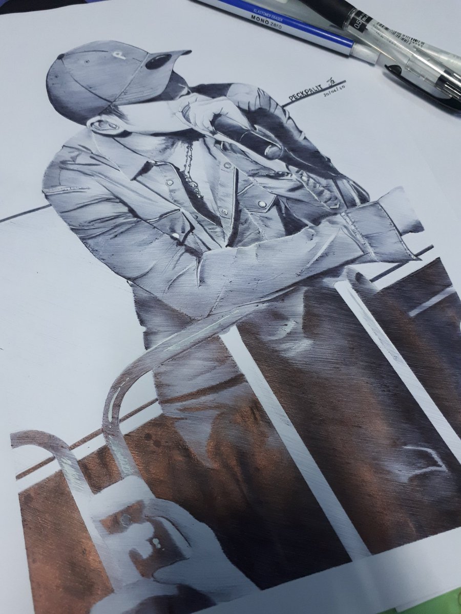 Boo_2morrow's tweet image. วาดเสร็จแล้ววว เย้ๆ แต่กระดาษบวมมากมาย😂😂 ไว้จะใส่กรอบแล้วเอาปายห้ายน้า😊 #เป๊กผลิตโชค #palitfanart #เรือนช่างศิลป์