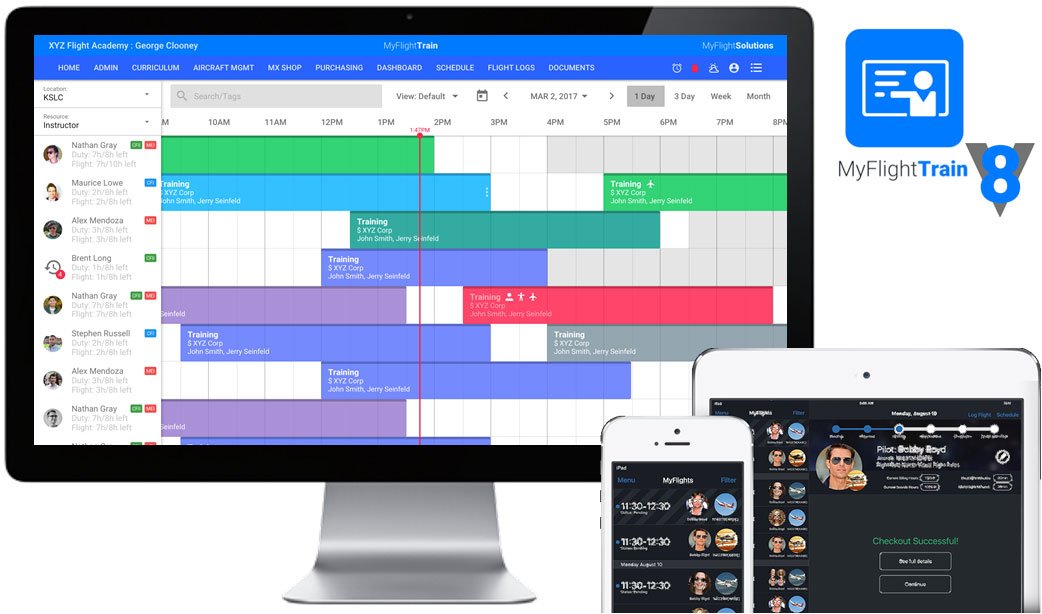 MyFlightApps's tweet photo. We recently debuted MyFlightTrain V 8.0 at #WATS2017. Here's a sneak peek for #aviation clients https://t.co/DuYRA6H0qT #saas #CFI #bizav https://t.co/1Ks9bKWxuJ