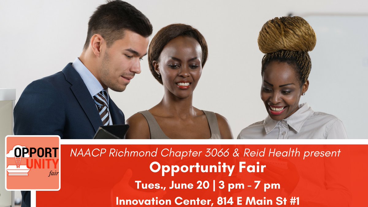 If you're looking for new opportunities in Richmond, be sure to visit this event. Dress professionally and bring a resume (if you have one).