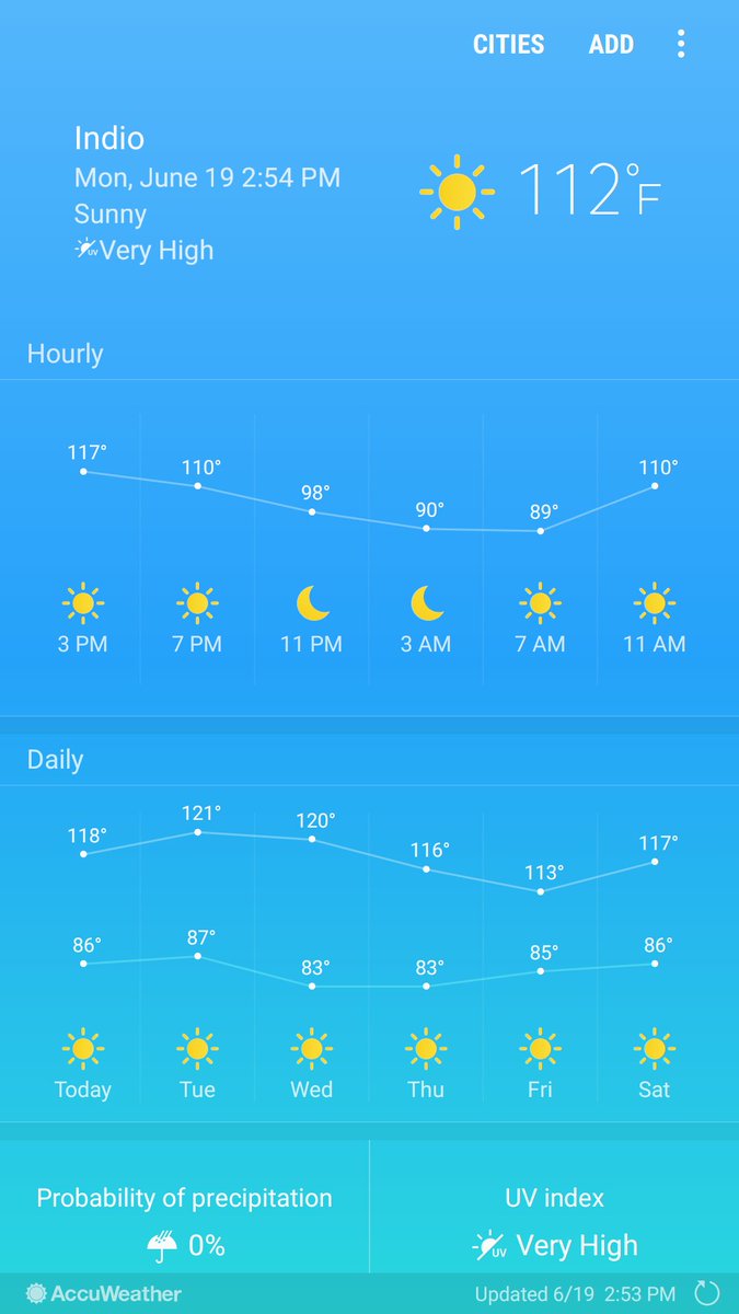 760hexx's tweet photo. Look how hot is going to be this week... smh!! #HellChella https://t.co/XilRrQdVyo