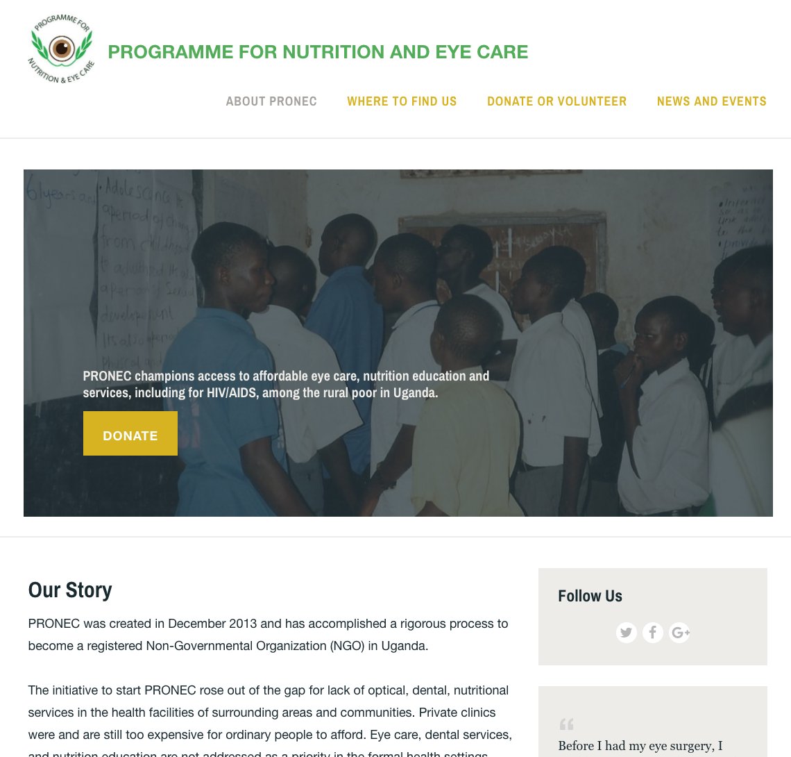 Learn more about how to support #EyeCare in rural #uganda.  <a href="/pronecuganda/">PRONEC Uganda (NGO)</a> has launched its web site at pronecuganda.org.