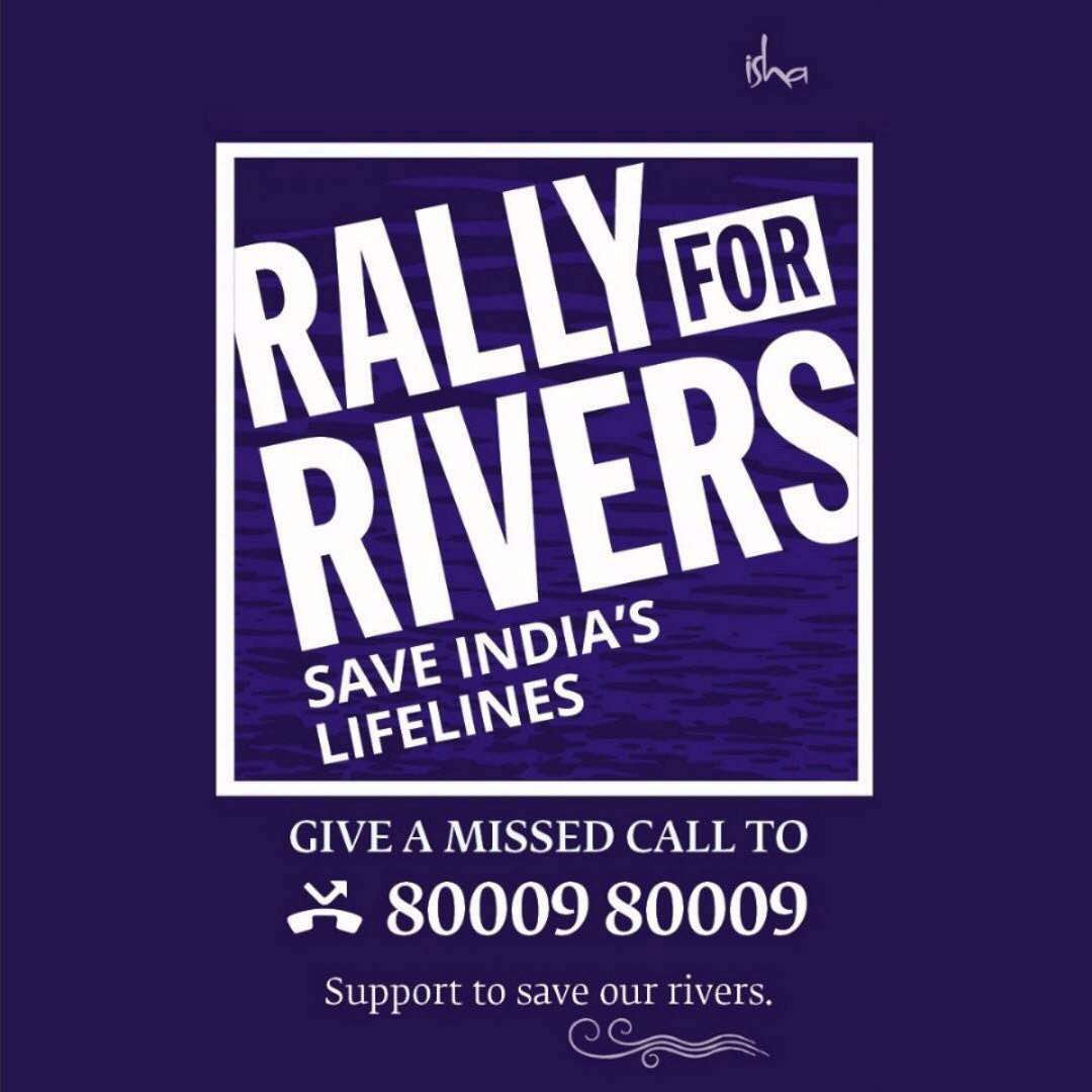 IshaTamil's tweet photo. #RallyForRivers nationwide movement to save rivers.Register Support. Missed Call +918000980009 Lets make it happen! https://t.co/hhYndG6hBD https://t.co/H4oVJ5OlT2