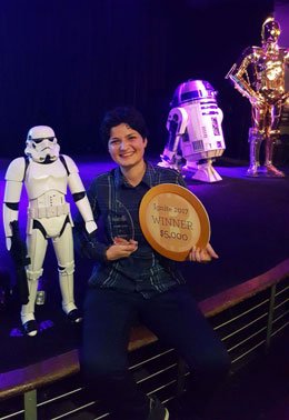 UTSResearch's tweet photo. Congrats @noushinnasiri from @UTS_Science - winner of #AmplifyIgnite 2017! https://t.co/81yppCkinS https://t.co/QyYtHdpYul