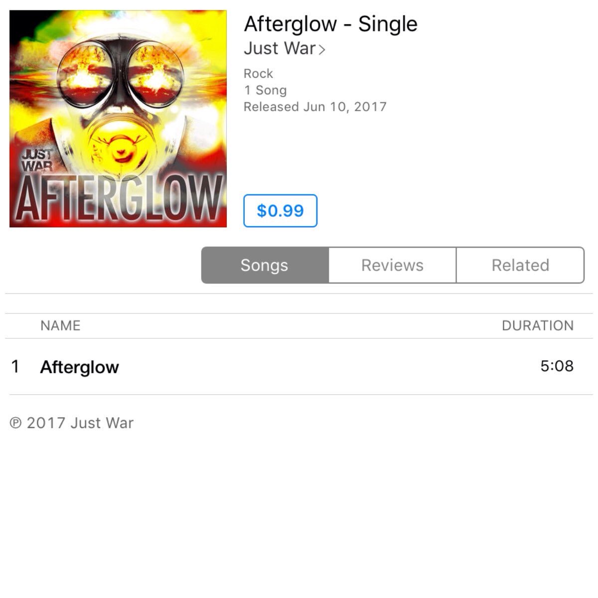 justwarmusic's tweet photo. Available now on iTunes and other digital retailers. 
Afterglow song about the threat of nuclear war.
#afterglow #newmusic #rock https://t.co/PY9H1P7S2n