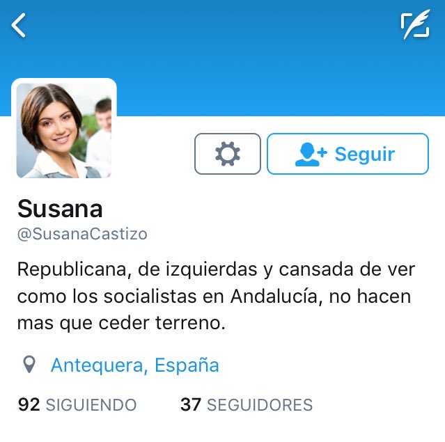 Escinefilo's tweet photo. Perfiles falsos en Twitter: todos socialistas, decepcionados con Susana Diaz. Ah, y promocionan #XP3D https://t.co/oiRASzygef