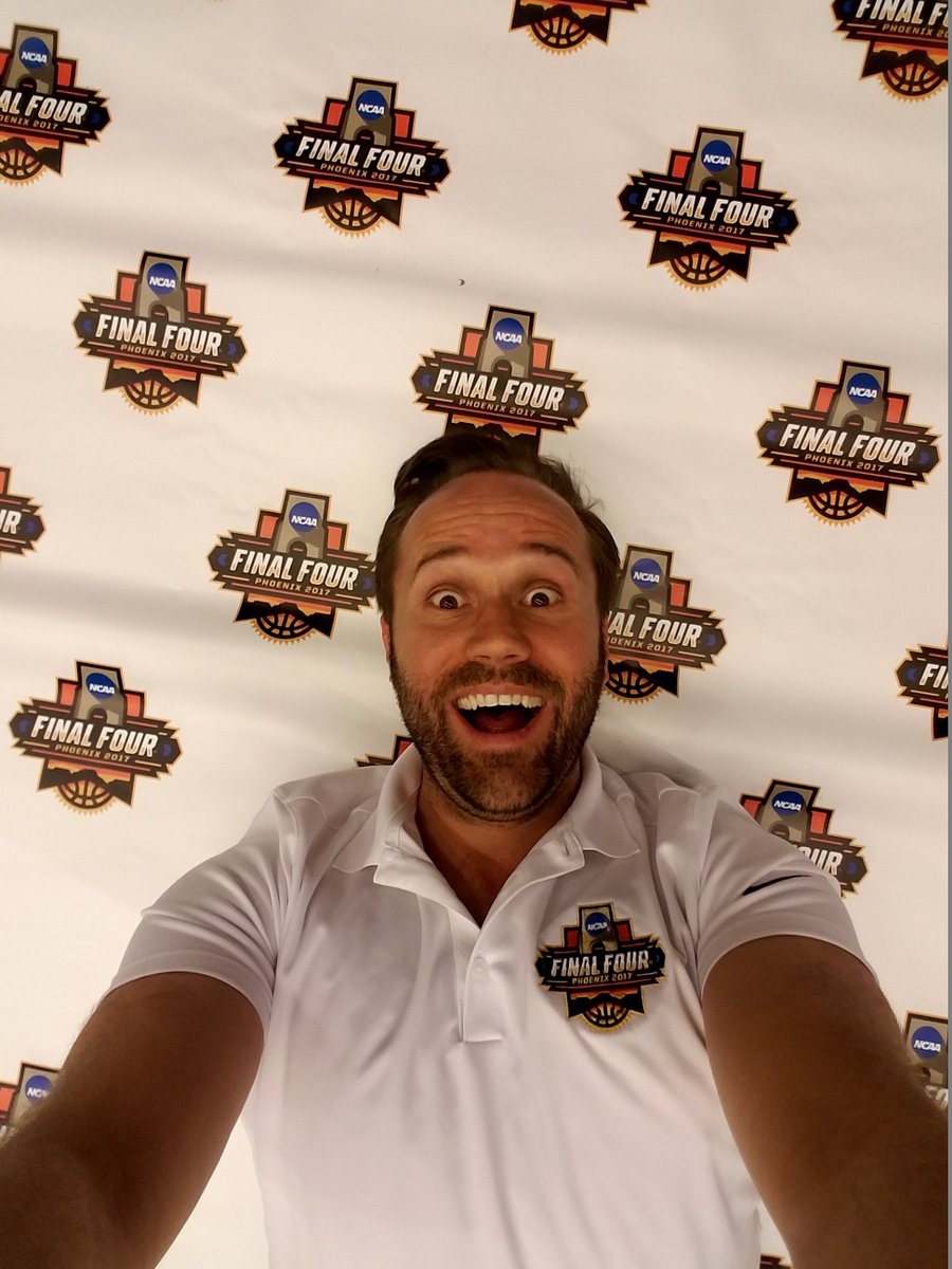 ColinTetreault's tweet photo. How I'm feeling abt sharing work & impact of #finalfour2017 @sportsalliance next week.Gr8 team,partners,&fans. #LeaveALegacy #Sustainability https://t.co/SvmiEk6UQb