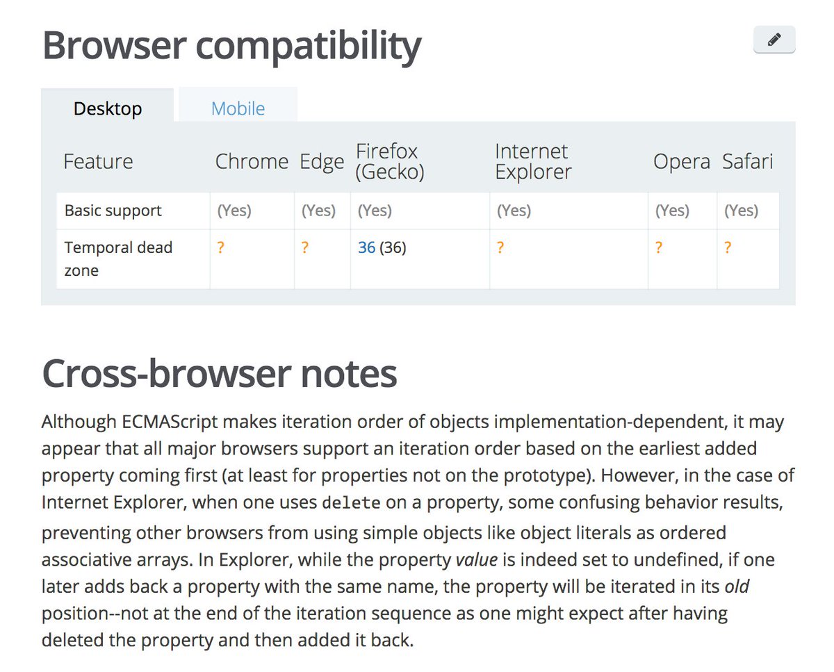 jm3's tweet image. for me the sweet spot in browser compatibility is the “Temporal Dead Zone” #learningreact